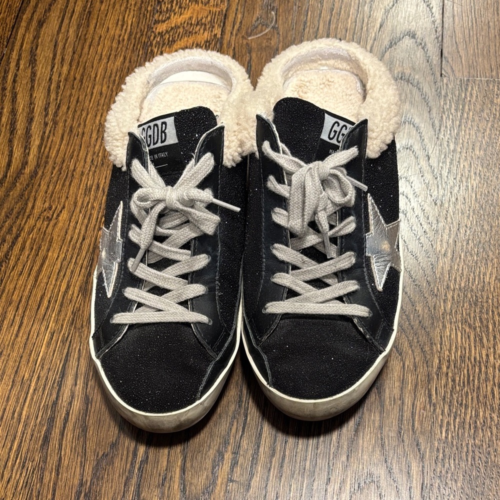 Golden Goose Black and White Sneakers